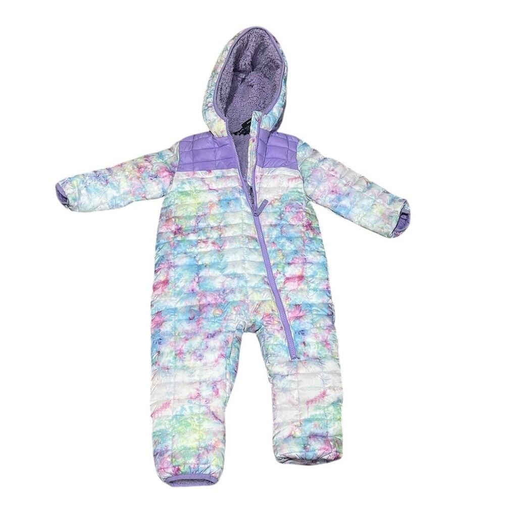 Snozu Baby Toddler Snowsuit Unisex 24M Multicolor Tie Dye Hooded One Piece